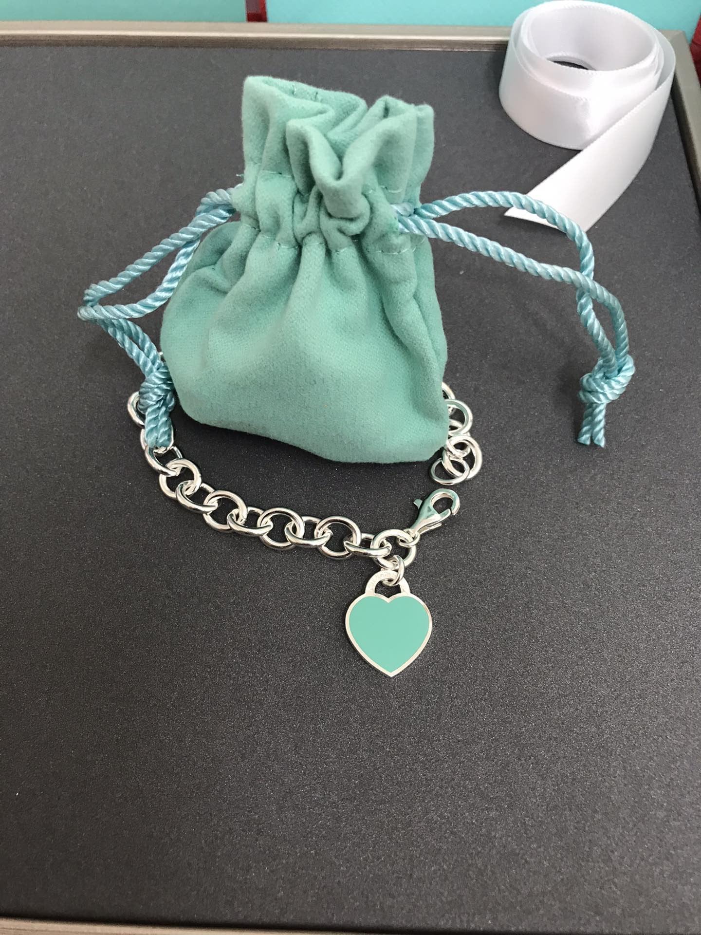 [Lumi Jewelry]HEART TAG BRACELET SILVER MEDIUM