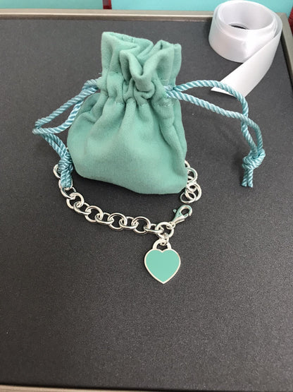 [Lumi Jewelry]HEART TAG BRACELET SILVER MEDIUM