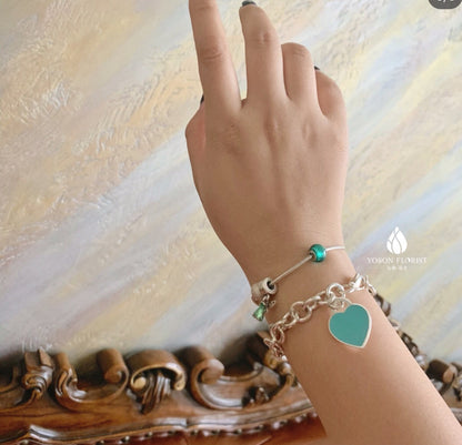[Lumi Jewelry]HEART TAG BRACELET SILVER MEDIUM