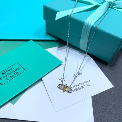 [Lumi Jewelry]PAPER FLOWERS YELLOW DIAMOND FIREFLY PENDANT