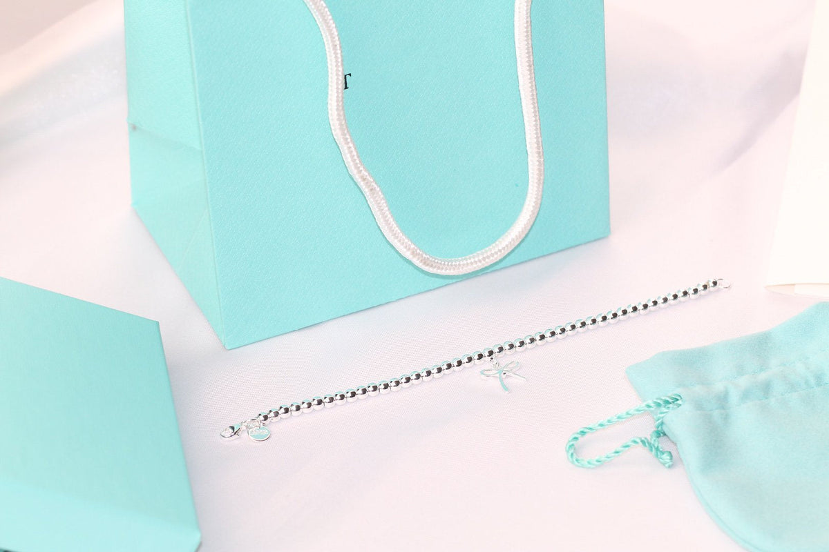 [Lumi Jewelry]STERLING SILVER BOW BEAD BRACELET