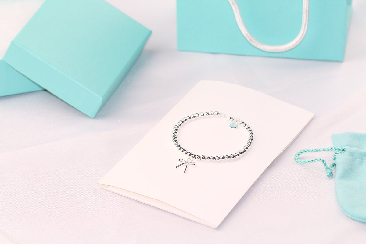 [Lumi Jewelry]STERLING SILVER BOW BEAD BRACELET