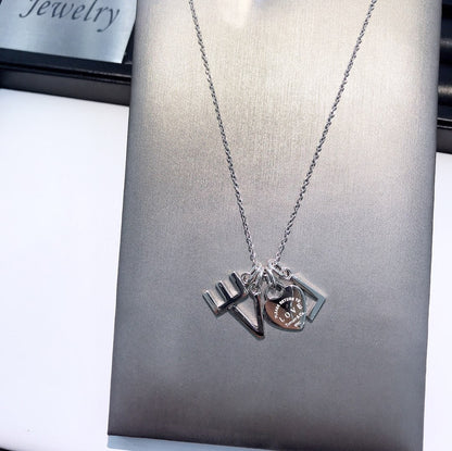 [Lumi Jewelry]COLLAR LOVE PLATA NECKLACE