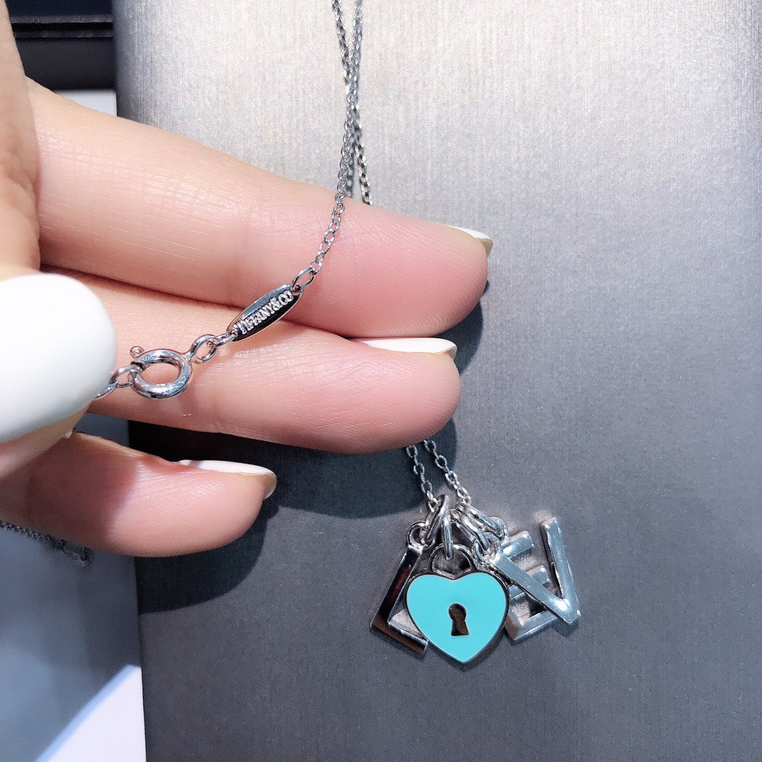 [Lumi Jewelry]COLLAR LOVE PLATA NECKLACE