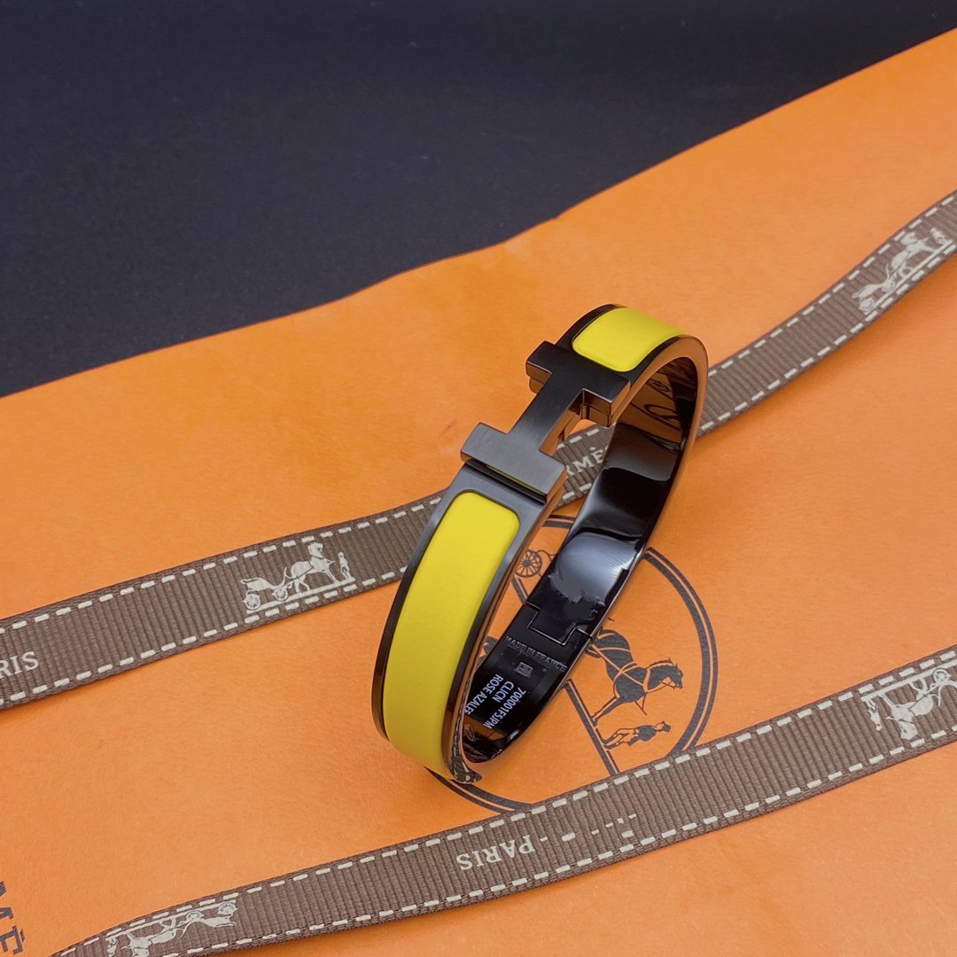 [Lumi Jewels]CLIC HM SO BLACK YELLOW BRACELET