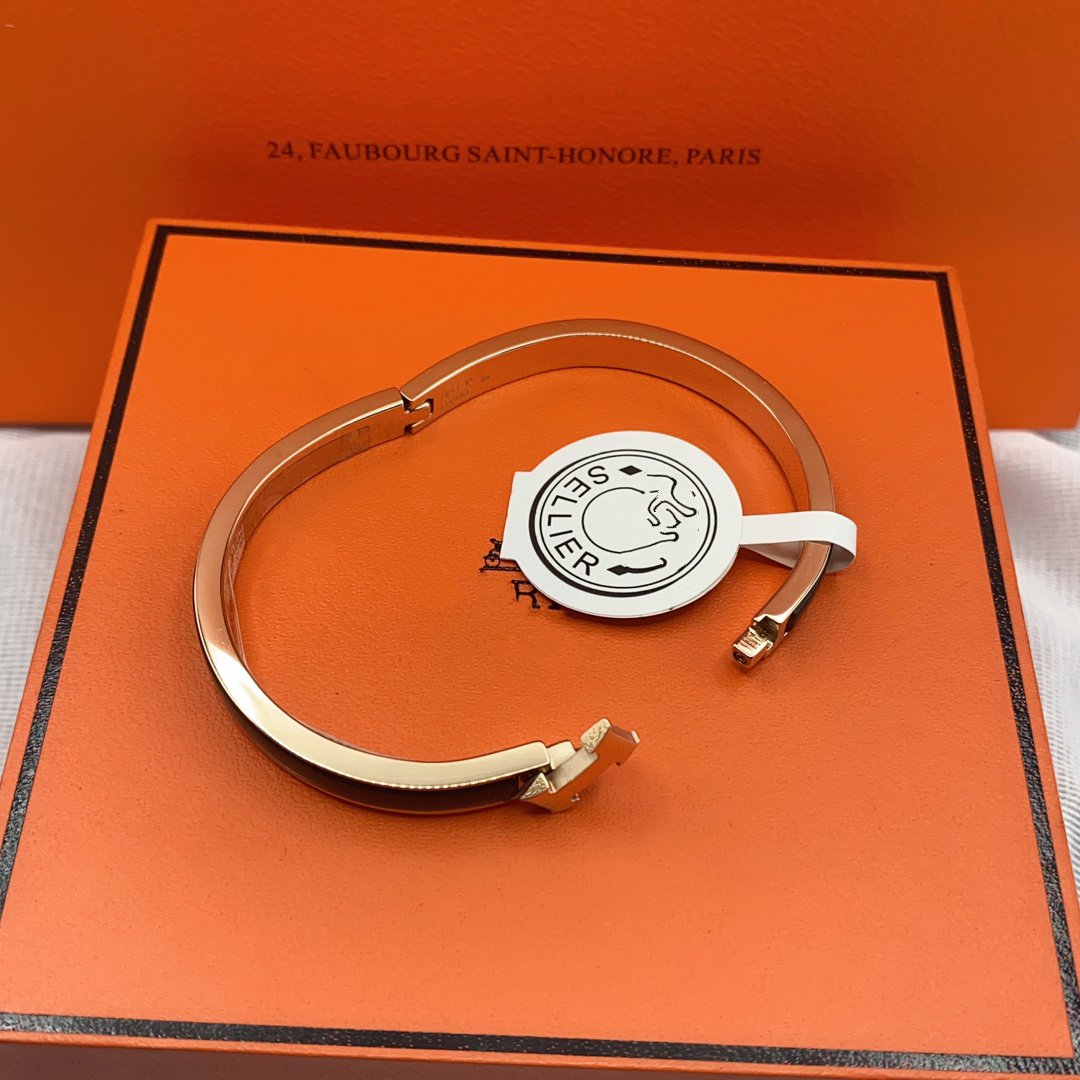 [Lumi Jewels]CLASSIC HM CLIC BLACK 8MM ENAMEL BRACELET