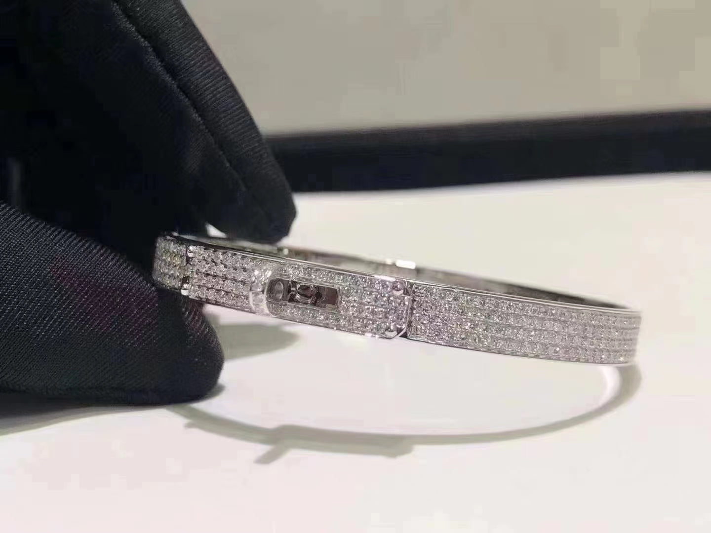 [Lumi Jewels]HM KELLY BRACELET IN SILVER AND FULL PAVE DIAMOND