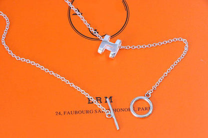 [Lumi Jewels]HM NECKLACE H LETTER OVAL SERIES