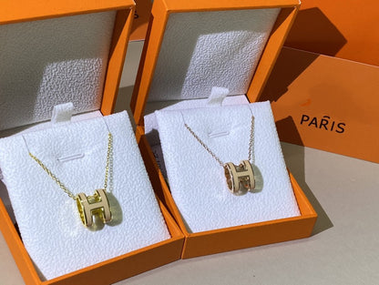 [Lumi Jewels]HM CLIC YELLOW ENAMEL GOLD NECKLACE