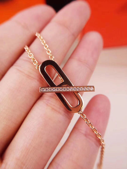 [Lumi Jewels]HM NECKLACE PLATINUM ROSE GOLD DIAMOND