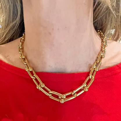 [Lumi Jewelry]HARDWEAR PINK GOLD CHOKER