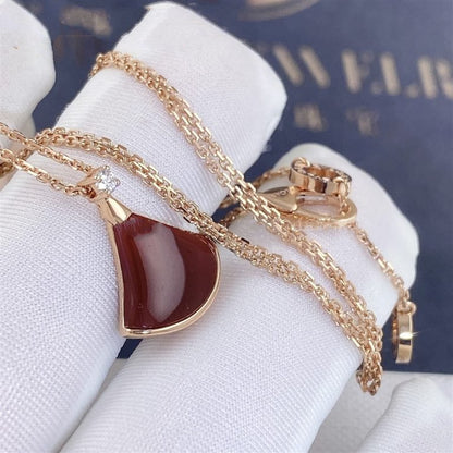 [Lumi Jewels]DREAM NECKLACE CARNELIAN 1 DIAMOND