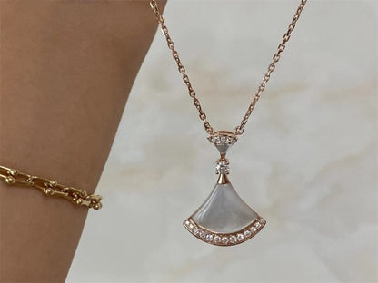 [Lumi Jewels]DREAM NECKLACE MOP PINK GOLD DIAMOND