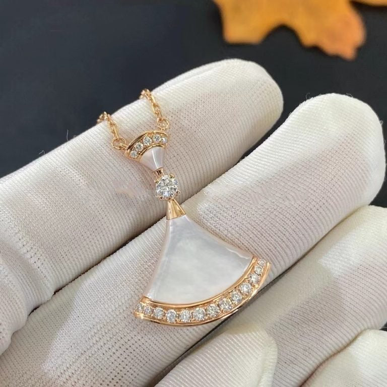 [Lumi Jewels]DREAM NECKLACE MOP PINK GOLD DIAMOND