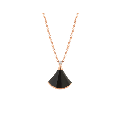 [Lumi Jewels]DREAM NECKLACE ONYX 1 DIAMOND