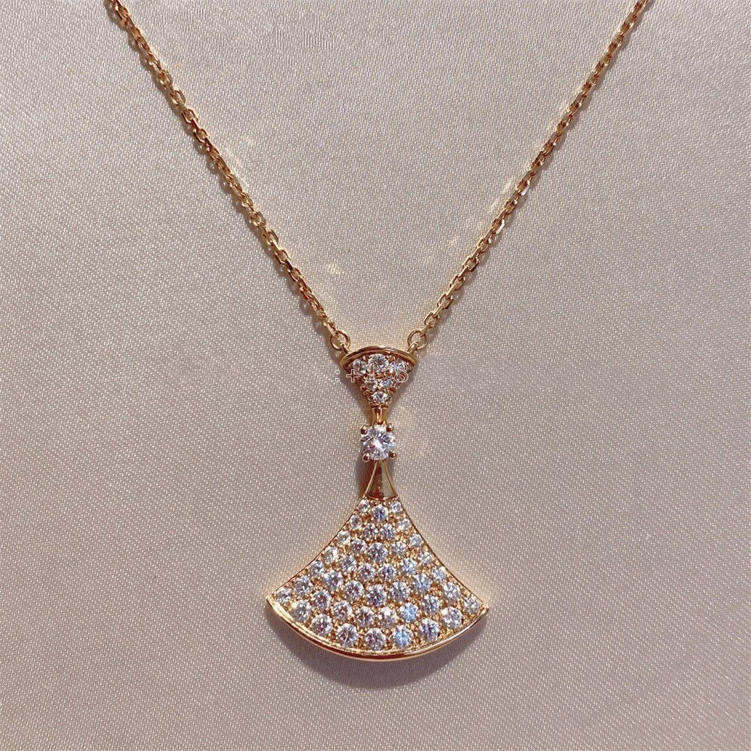 [Lumi Jewels]DREAM NECKLACE PINK GOLD FULL DIAMOND