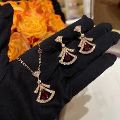 [Lumi Jewels]DREAM NECKLACE CARNELIAN DIAMOND PINK GOLD
