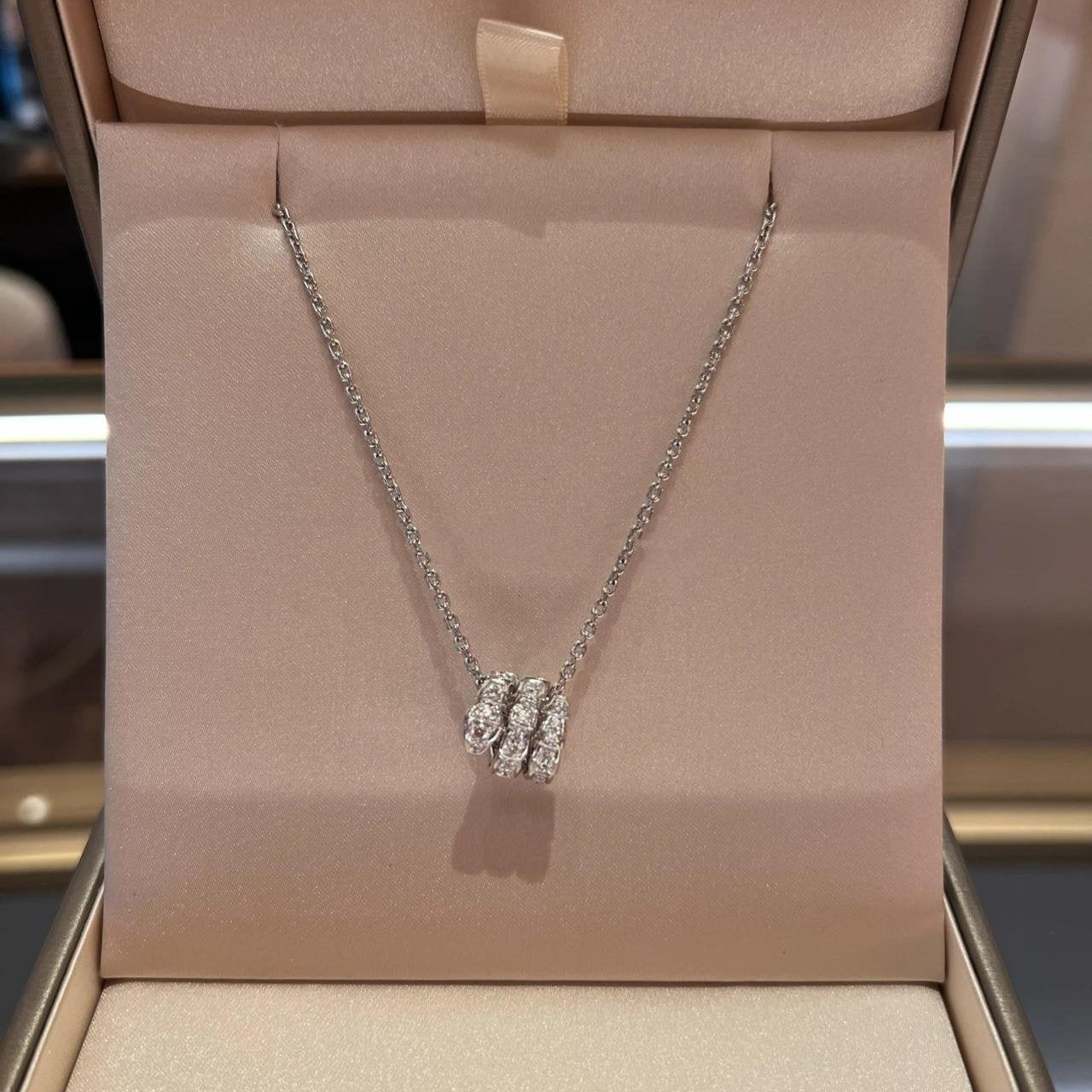 [Lumi Jewels]SERPENTI  NECKLACE DOUBLE RING DIAMOND
