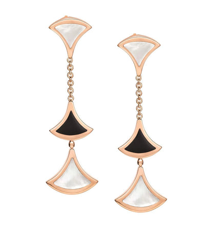 [Lumi Jewels]DREAM EARRINGS 3 MOTIFS ONYX MOP PINK GOLD