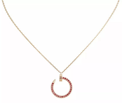 [Lumi Jewels]JUSTE NECKLACE GOLD RED DIAMONDS