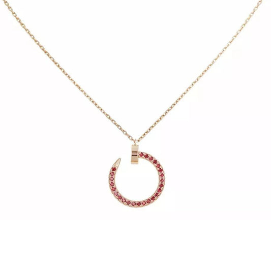 [Lumi Jewelry]JUSTE NECKLACE RED FULL DIAMONDS