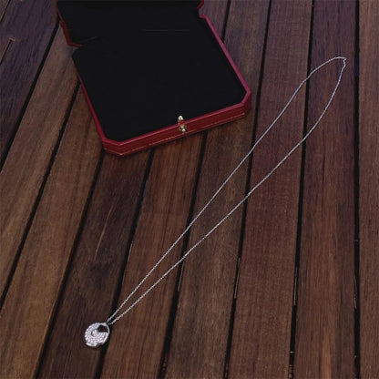 [Lumi Jewels]AMULETTE SILVER FULL DIAMOND NECKLACE