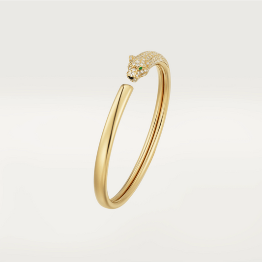 [Lumi Jewels]PANTHERE GOLD DIAMOND OPEN BRACELET