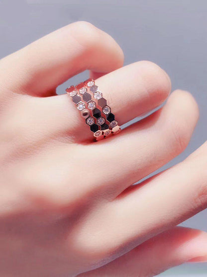[Lumi Jewels]BEE LOVE RING PINK GOLD DIAMOND
