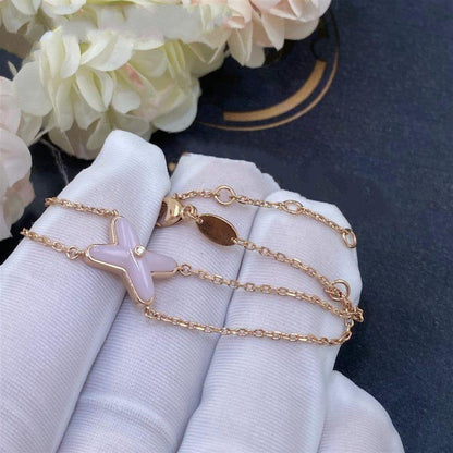 [Lumi Jewels]JEUX BRACELET PINK MOP PINK GOLD 1 DIAMOND