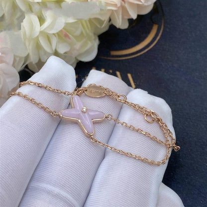 [Lumi Jewels]JEUX BRACELET PINK MOP PINK GOLD 1 DIAMOND