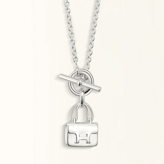 [Lumi Jewels]POP H PEDANT SILVER NECKLACE