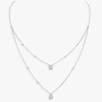 [Lumi Jewels]Diamond Necklace My Twin 2 Rows