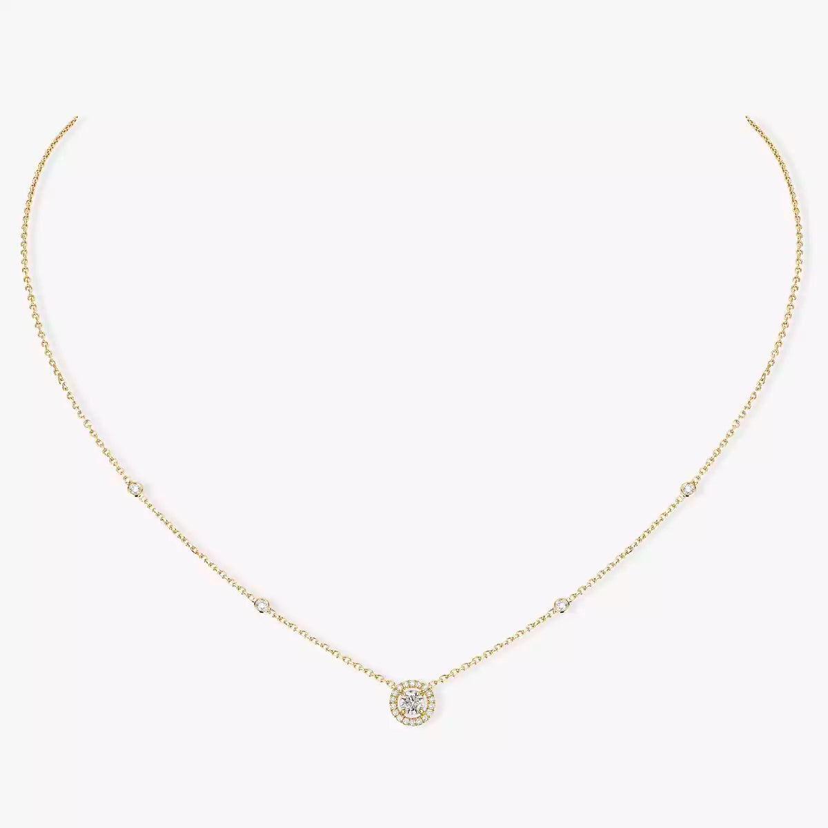 [Lumi Jewels]Diamond Necklace 0,20ct Brilliant Shape Joy