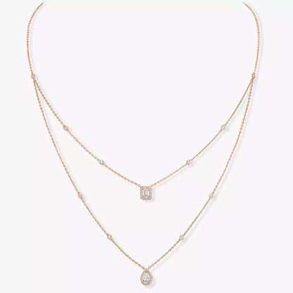[Lumi Jewels]Diamond Necklace My Twin 2 Rows