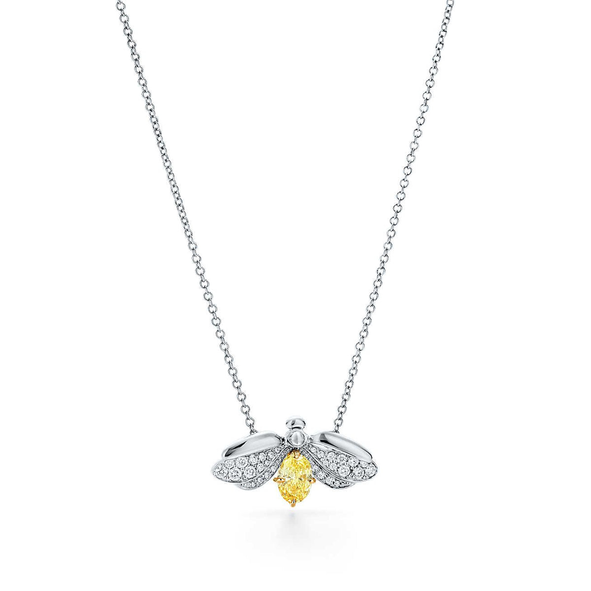 [Lumi Jewelry]PAPER FLOWERS YELLOW DIAMOND FIREFLY PENDANT