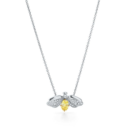 [Lumi Jewelry]PAPER FLOWERS YELLOW DIAMOND FIREFLY PENDANT