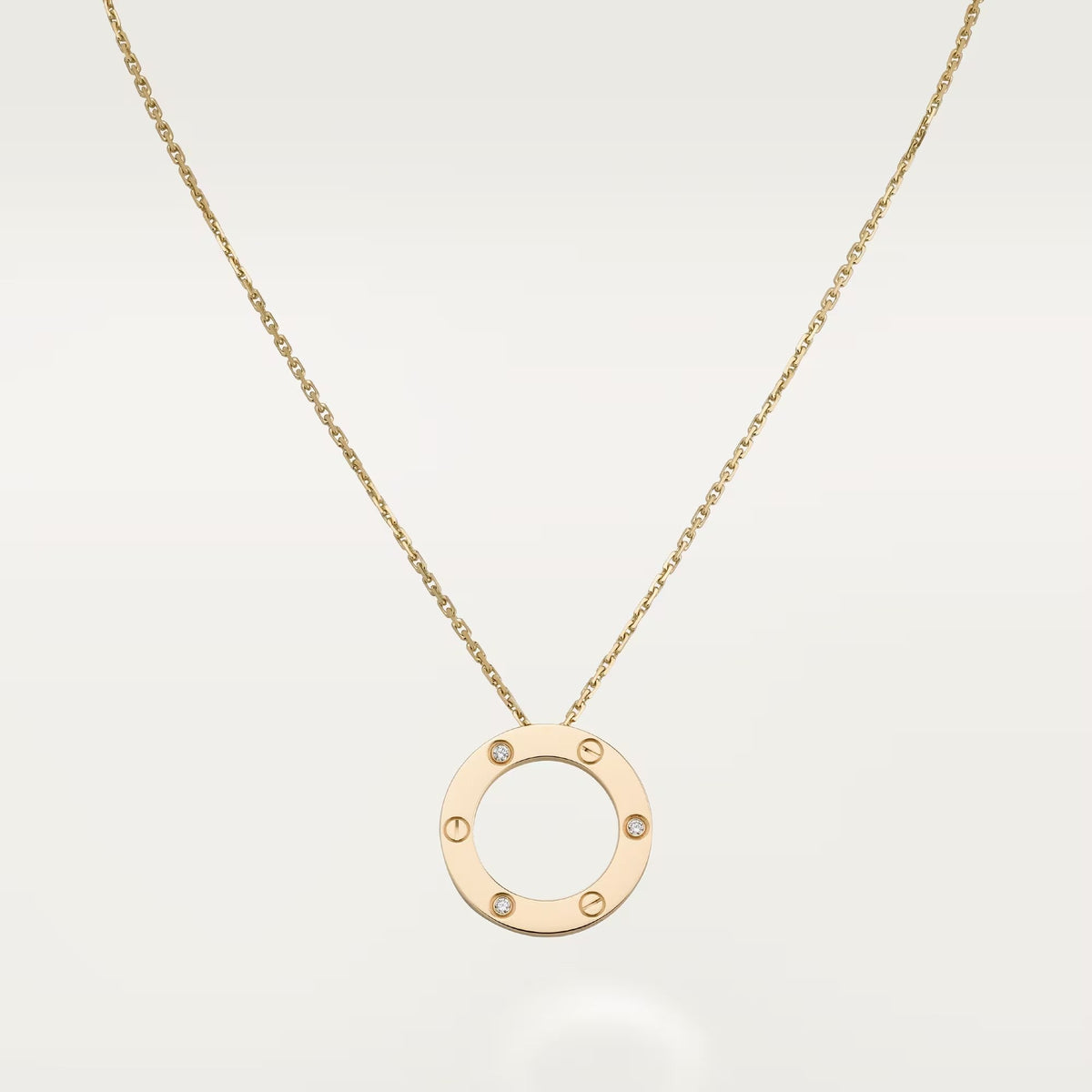 [Lumi Jewelry]LOVE NECKLACE 16MM 3 DIAMONDS