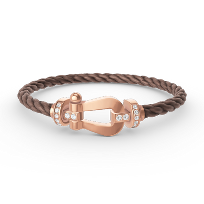 [Lumi Jewels]FORCE LARGE HORSESHOE HALF DIAMOND BRACELET ROSE GOLD