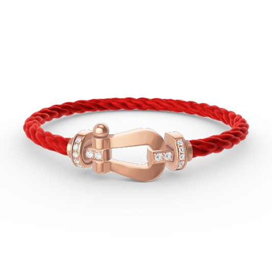 [Lumi Jewels]FORCE LARGE HORSESHOE HALF DIAMOND BRACELET ROSE GOLD