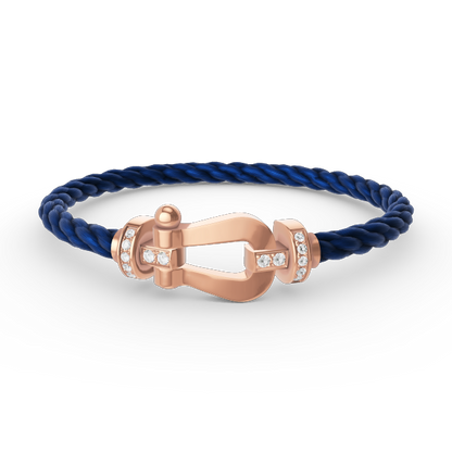 [Lumi Jewels]FORCE LARGE HORSESHOE HALF DIAMOND BRACELET ROSE GOLD