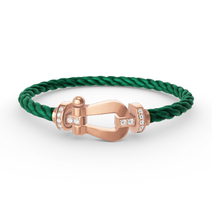 [Lumi Jewels]FORCE LARGE HORSESHOE HALF DIAMOND BRACELET ROSE GOLD