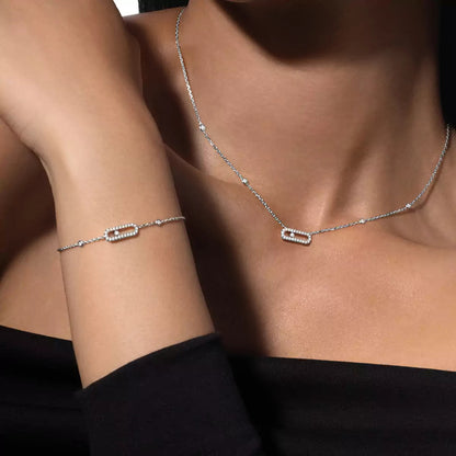 [Lumi Jewels]Diamond Necklace Move Uno