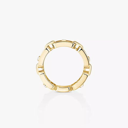 [Lumi Jewels]Move Link Pave_-Set Diamond Ring in Gold