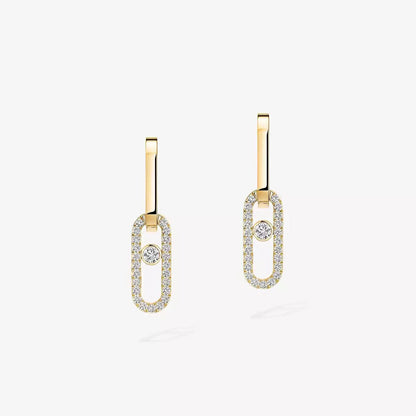 [Lumi Jewels]Move Link Diamond Earrings