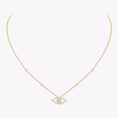 [Lumi Jewels]Pave_ Diamond Necklace Lucky Eye
