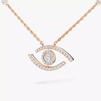 [Lumi Jewels]Pave_ Diamond Necklace Lucky Eye