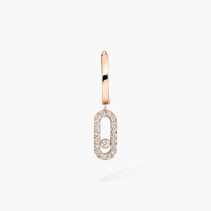 [Lumi Jewels]Move Uno Single Diamond Hoop Earring