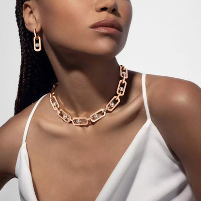 [Lumi Jewels]So Move XL Diamond Pendant Earrings