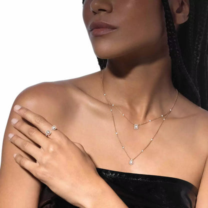 [Lumi Jewels]Diamond Necklace My Twin 2 Rows