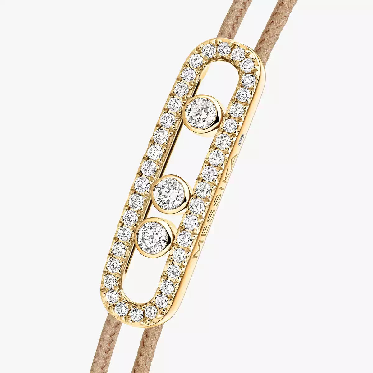 [Lumi Jewels]Messika Care(s) pink cord pav¨¦ bracelet